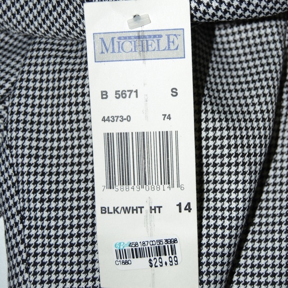 SOLD!!  Vintage Michele Houndstooth Mom Pants - Picture 8 of 8